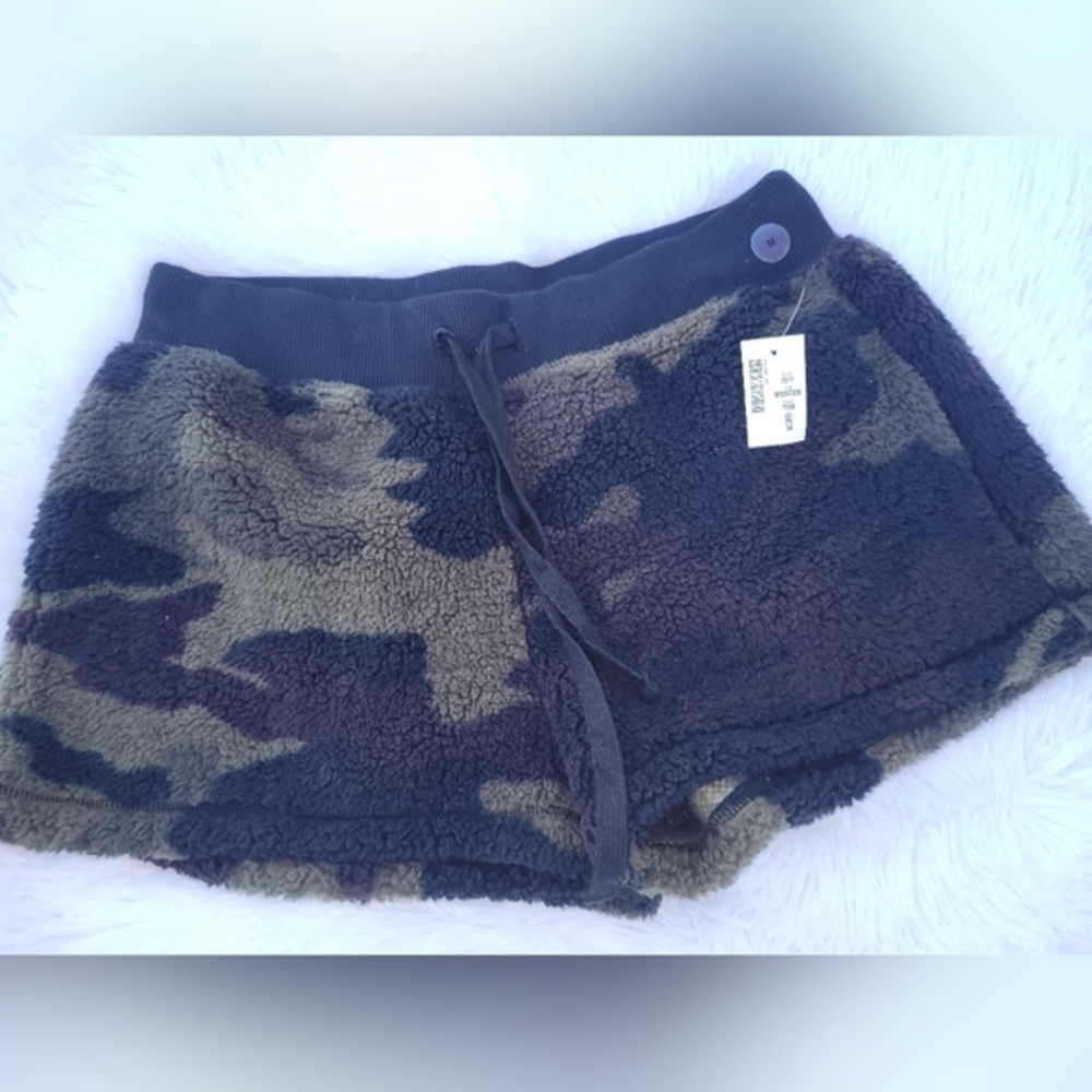 Cozy Blue and Gray Fleece Shorts